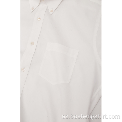 Camisa de vestir blanca personalizada para hombre